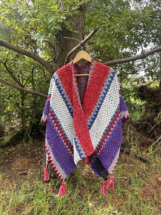 Ruana Abierta<br> Colores Fresa 1 Ruana Colores