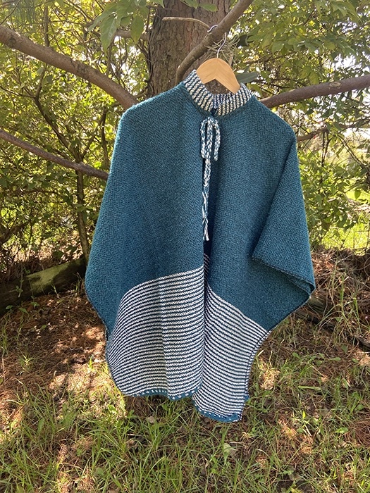 Ruana Colores<br> Cuello Mao Verde 1 Ruana Colores