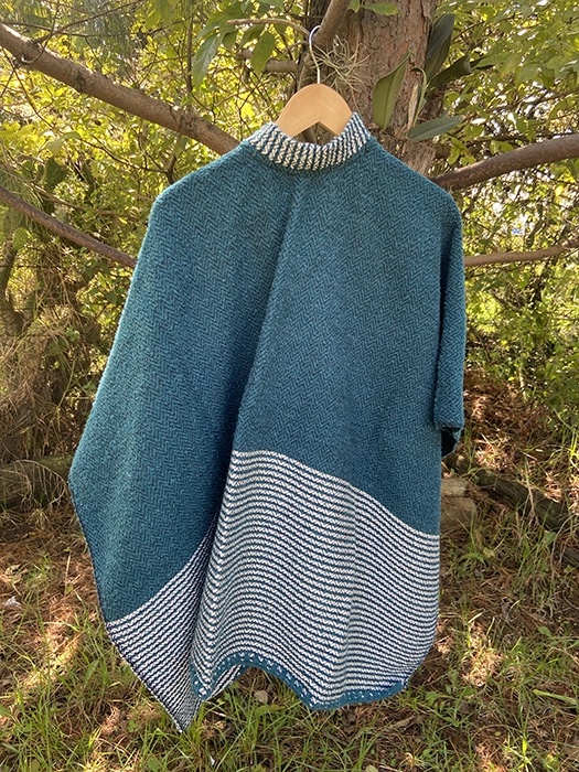 Ruana Colores<br> Cuello Mao Verde 2 Ruana Colores