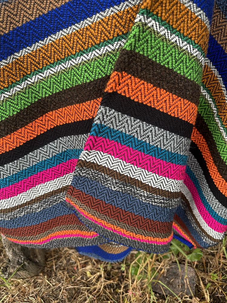 Ruana Colores<br> Abierta Rayada Colorines 3 Ruana Abierta Colores