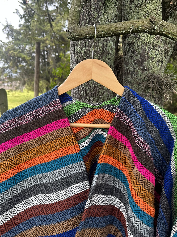 Ruana Colores<br> Abierta Rayada Colorines 4 Ruana Abierta Colores