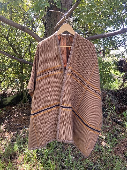 Ruana Colores<br> Abierta Rayas Café 2 Ruana Colores