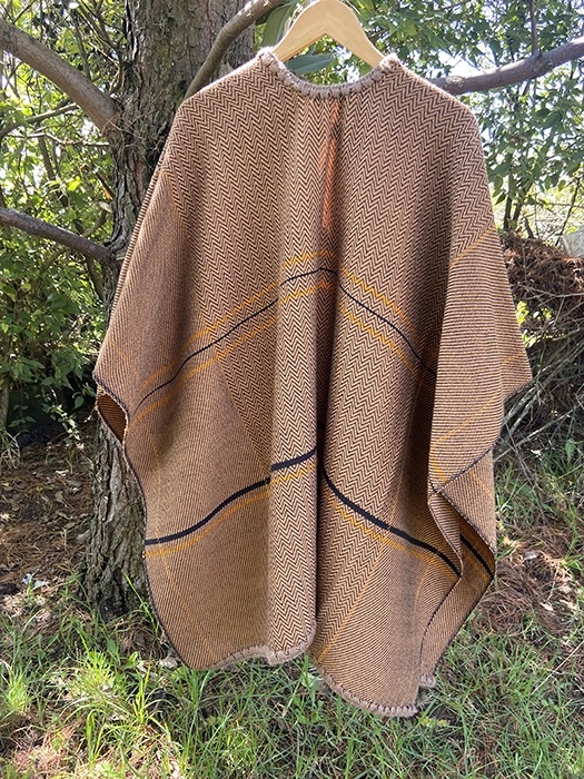 Ruana Colores<br> Abierta Rayas Café 3 Ruana Colores