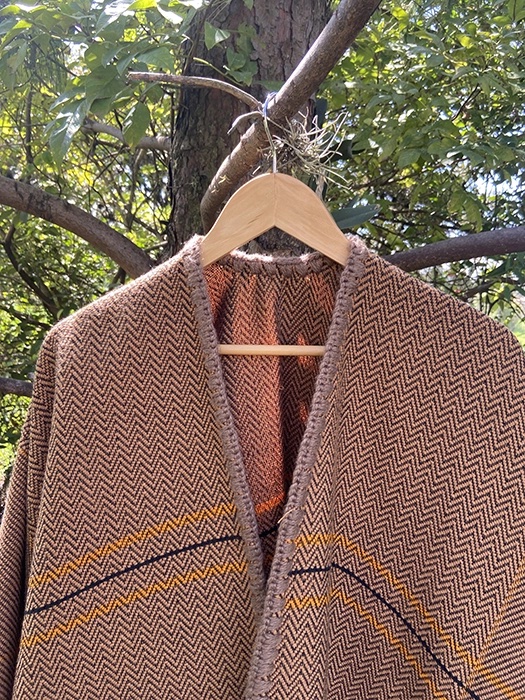 Ruana Colores<br> Abierta Rayas Café 4 Ruana Colores